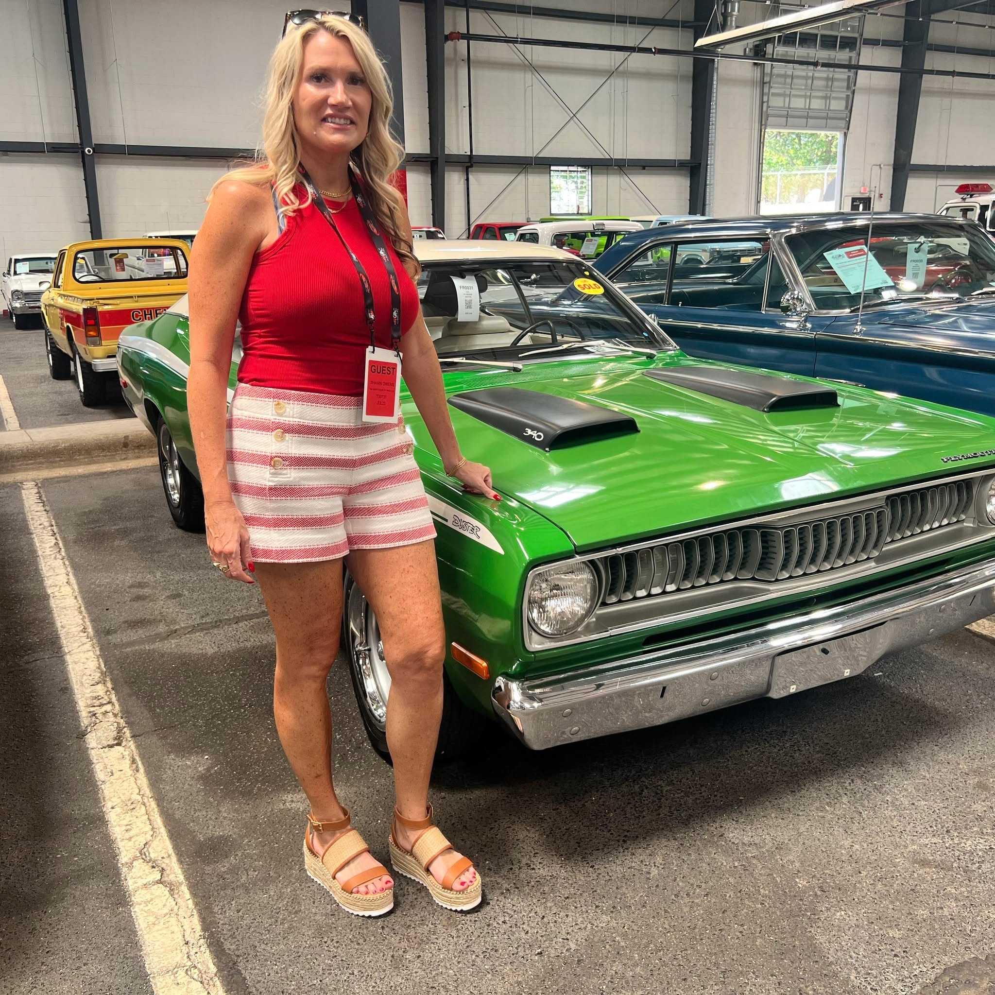 Cyndi Owens at a classic car show