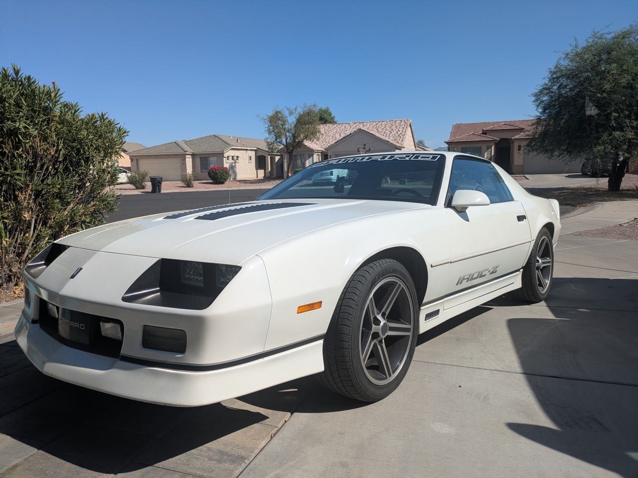 White Camaro IROC-Z