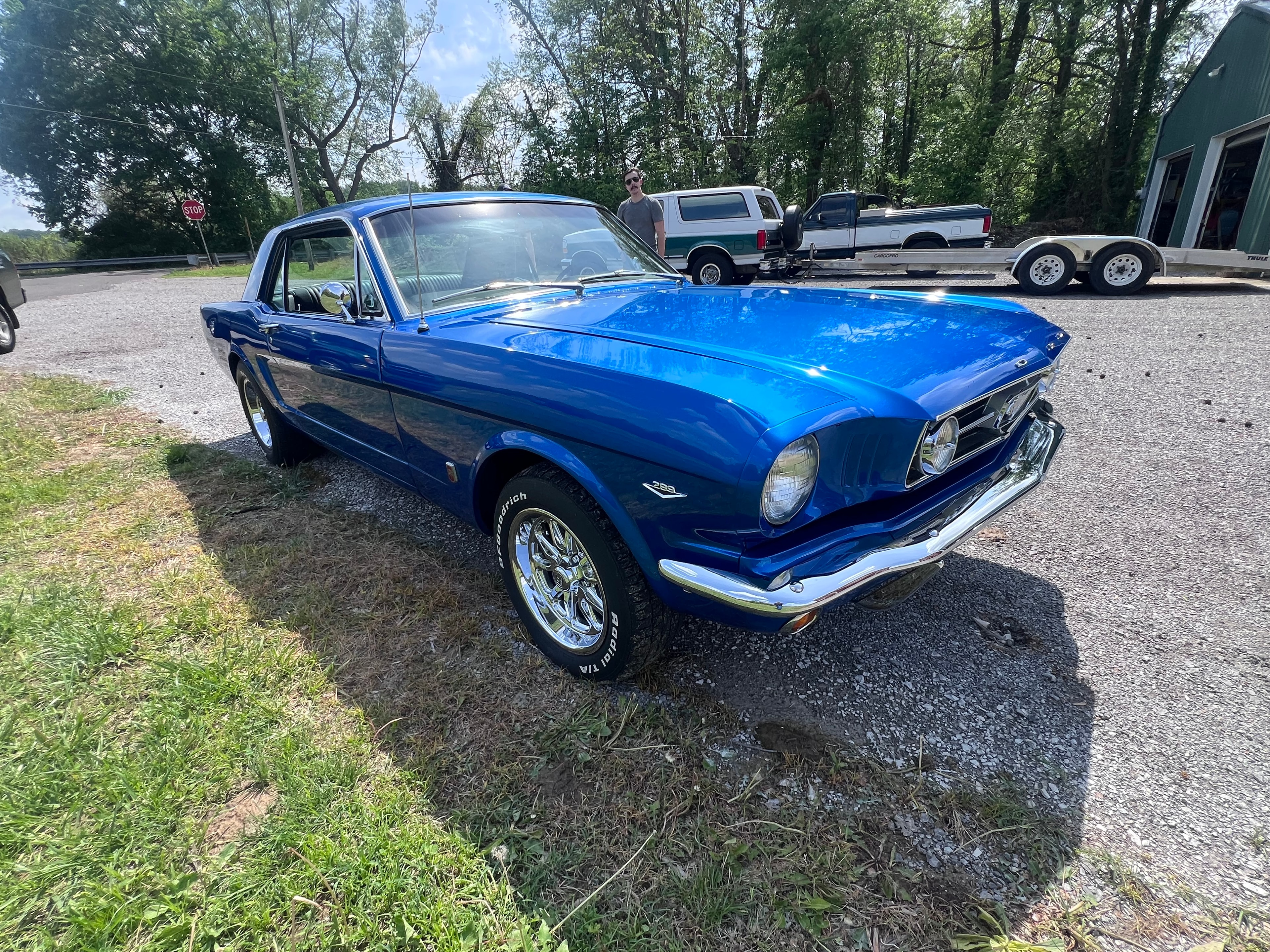 Blue 1965 Ford Mustang coupe